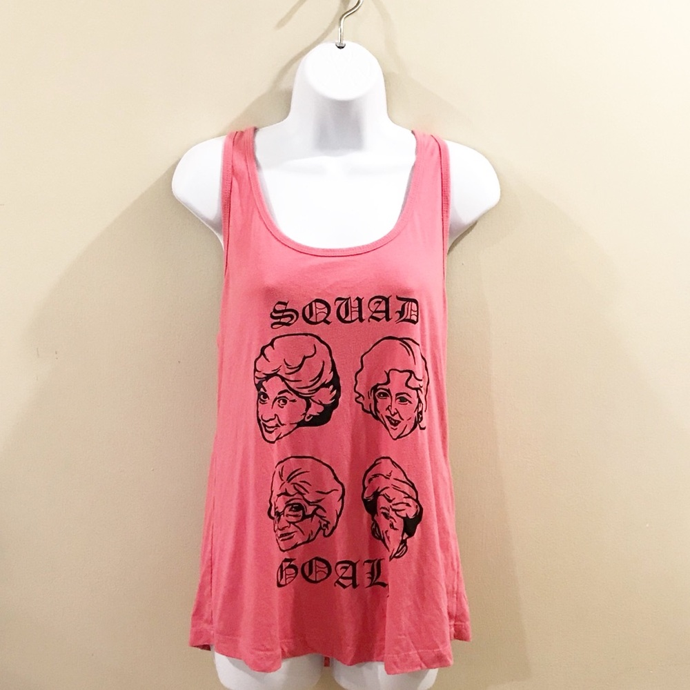 The Golden Girls Squad Goals Pink Tank Top Size XL